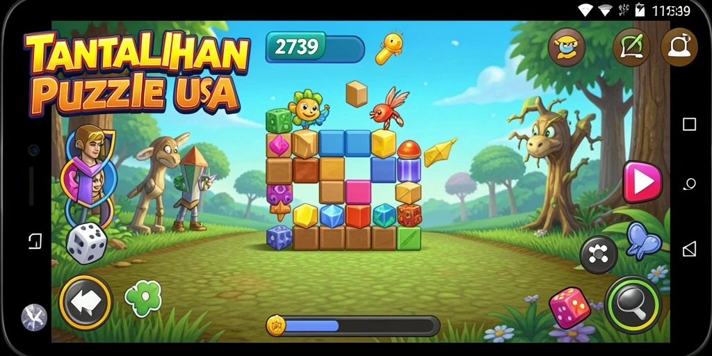 Tampilan gameplay Puzzle yang menantang dan menarik di 2739.
