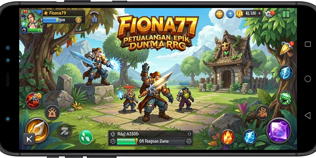 Tampilan gameplay RPG FIONA77 yang menegangkan dan mendebarkan.