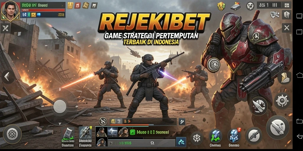 Screenshot gameplay REJEKIBET yang menampilkan strategi pertempuran yang epik.