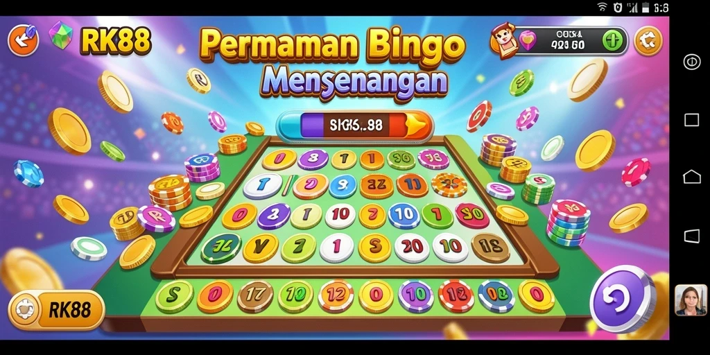 Gameplay seru Bingo di RK88 dengan berbagai fitur menarik.