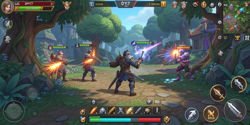 Tampilan gameplay SPY77 yang menarik dan penuh aksi RPG.