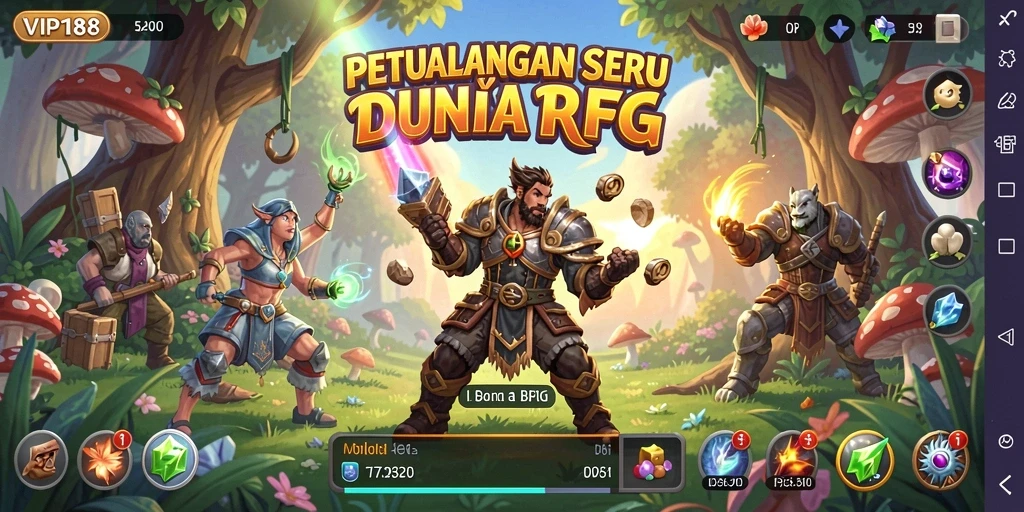 Screenshot gameplay VIP188 menunjukkan momen epik dalam pertempuran RPG.